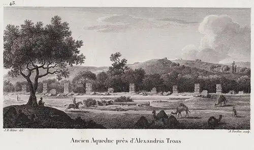 Ancient Aqueduc pres d'Alexandria-Troas - Alexandria Troas Eski Stambul Dalyan Canakkale aqueduct Turkey Türke