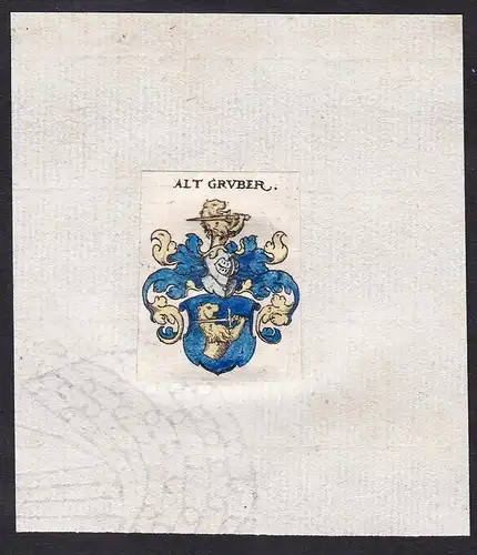 Alt Grvber - Alt Gruber Altgruber Wappen Adel coat of arms heraldry Heraldik