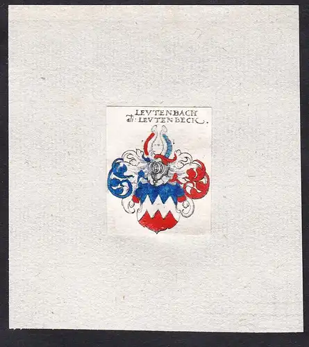 Levtenbach aTi: Levtenbeck - Leutenbach Leutenbeck Wappen Adel coat of arms heraldry Heraldik