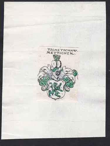 Tschetschaw Mettichen - Tschetschau Mettich Wappen Adel coat of arms heraldry Heraldik