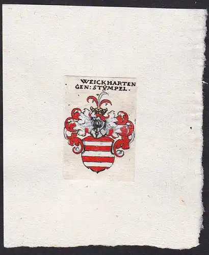 Weickharten gen: Stümpel - Weickhart gen: Stümpel Wappen Adel coat of arms heraldry Heraldik