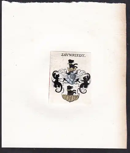 Zavnriedt - Zaunriedt Zaunried Wappen Adel coat of arms heraldry Heraldik