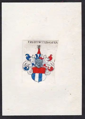 Fridtwitzhofer - Fridtwitzhofer Wappen Adel coat of arms heraldry Heraldik