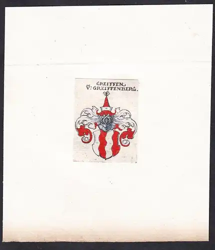 Greiffen v: Greiffenberg - Greiffen v: Greiffenberg Wappen Adel coat of arms heraldry Heraldik
