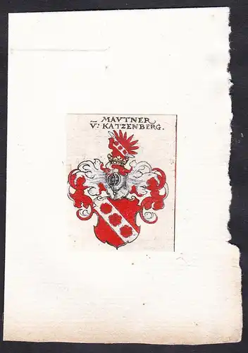 Mavtner v: Katzenberg - Mautner v: Katzenberg Wappen Adel coat of arms heraldry Heraldik