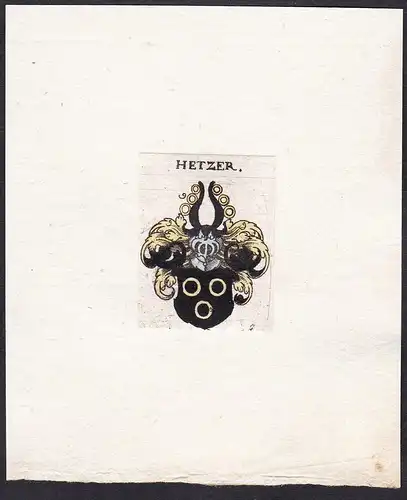 Hetzer - Hetzer Wappen Adel coat of arms heraldry Heraldik