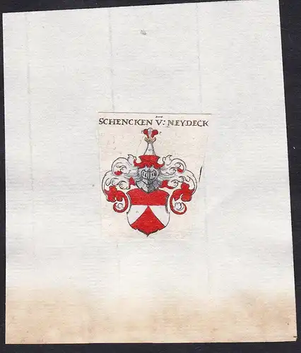 Schencken v: Neydeck - Schenk von Neydeck Nydeck Neideck Wappen Adel coat of arms heraldry Heraldik