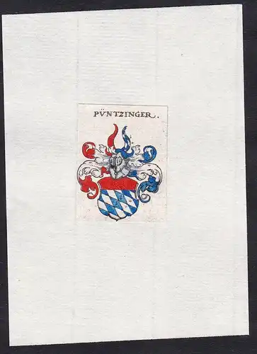 Püntzinger - Püntzinger Puntzinger Wappen Adel coat of arms heraldry Heraldik