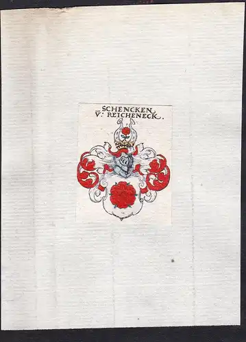Schencken v: Reicheneck - Schenk von Reicheneck Wappen Adel coat of arms heraldry Heraldik