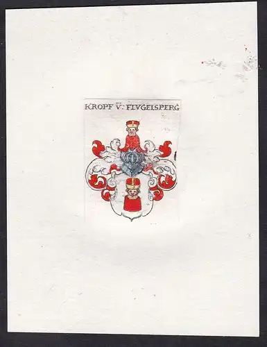 Kropf v:Flugelsperg - Kropf von Flügelsberg Wappen Adel coat of arms heraldry Heraldik