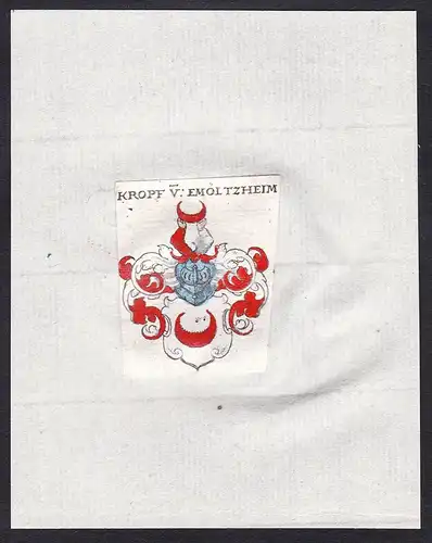 Kropf v: Emöltzheim - Kropf von Emölzheim Wappen Adel coat of arms heraldry Heraldik