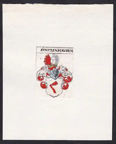 Syntzenhausen - Sünzhausen Wappen Adel coat of arms heraldry Heraldik
