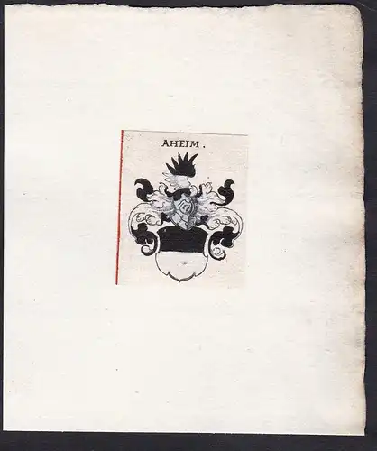 Aheim - Aheim Wappen Adel coat of arms heraldry Heraldik