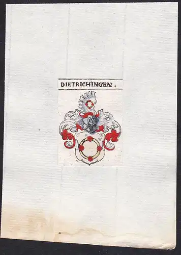 Dietrichingen - Dietrich Dietrichingen Wappen Adel coat of arms heraldry Heraldik