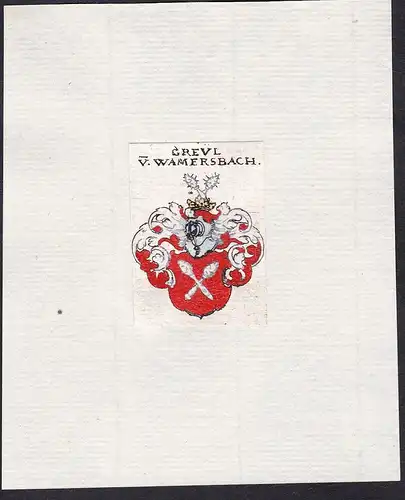 Greul v. Wamersbach - Greul v. Wamersbach Wappen Adel coat of arms heraldry Heraldik