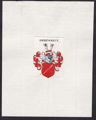 Degenreit - Degenreit Wappen Adel coat of arms heraldry Heraldik