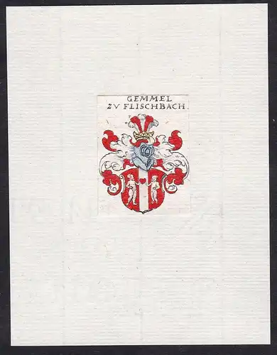Gemmel Zu Flischbach - Gemmel Zu Flischbach Wappen Adel coat of arms heraldry Heraldik