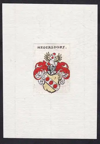 Hedersdorf - Hedersdorf Wappen Adel coat of arms heraldry Heraldik