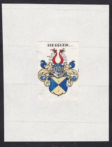 Hessler - Hessler Wappen Adel coat of arms heraldry Heraldik