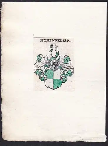 Hohenfelser - Hohenfelser Hohenfels Wappen Adel coat of arms heraldry Heraldik