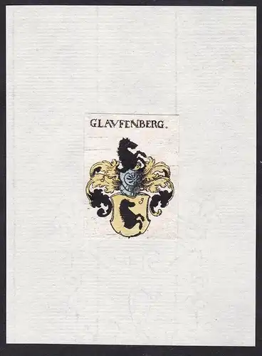 Glaufenberg - Glaufenberg Wappen Adel coat of arms heraldry Heraldik