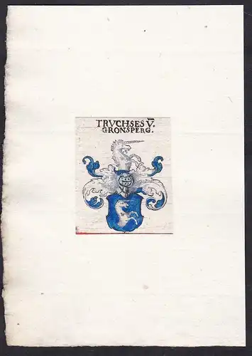 Truchses v. Gronsperg - Truchsess von Gronsperg Kronsberg Wappen Adel coat of arms heraldry Heraldik