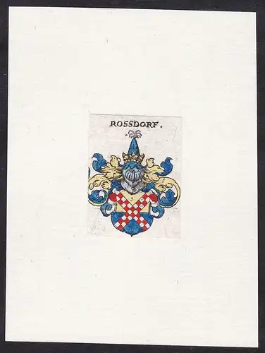 Rossdorf - Rossdorf Wappen Adel coat of arms heraldry Heraldik