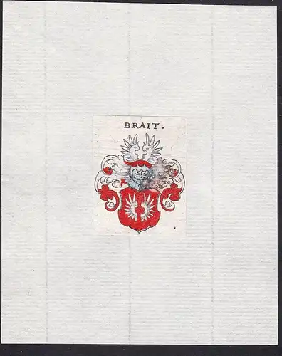 Brait - Brait Wappen Adel coat of arms heraldry Heraldik
