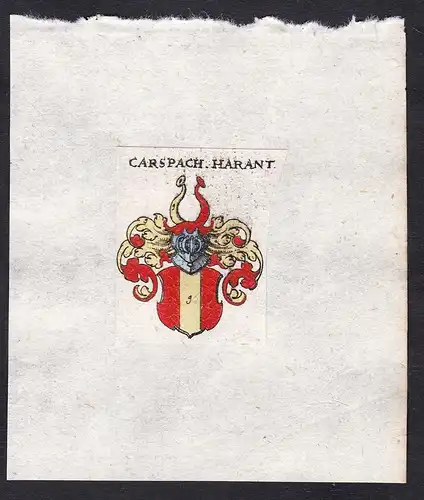 Carspach Harant - Carspach Harant Karspach Wappen Adel coat of arms heraldry Heraldik