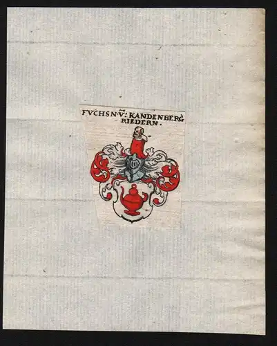 Fuchsn v: Kandenberg Riedern - Fuchs von Kandenberg Riedern Wappen Adel coat of arms heraldry Heraldik