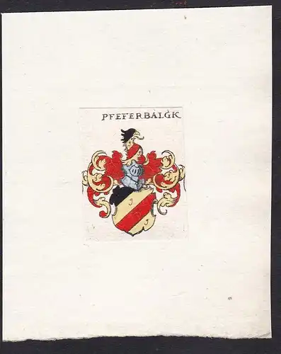 Pfeferbälgk - Pfefferbalg Pfeferbälgk Wappen Adel coat of arms heraldry Heraldik