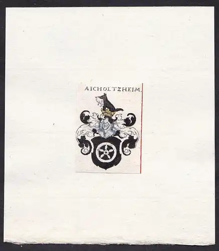 Aicholtzheim - Aicholtzheim Wappen Adel coat of arms heraldry Heraldik