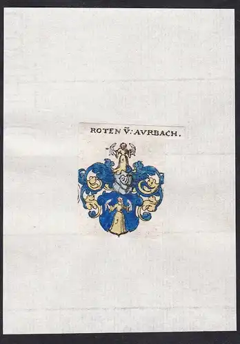 Roten v: Aurbach - Roten von Aurbach Wappen Adel coat of arms heraldry Heraldik