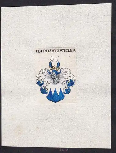 Eberhartzweiler - Eberhartzweiler Eberharzweiler Wappen Adel coat of arms heraldry Heraldik