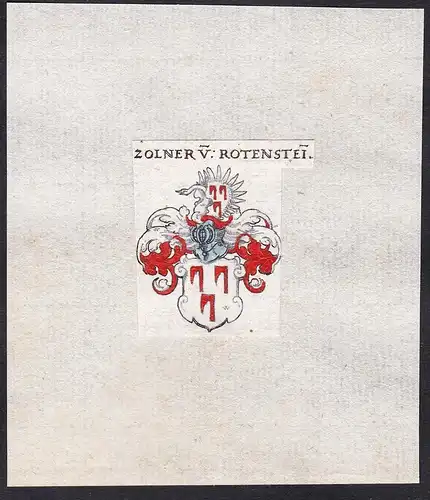 Zolner v: Rotenstein - Zolner von Rotenstein Wappen Adel coat of arms heraldry Heraldik