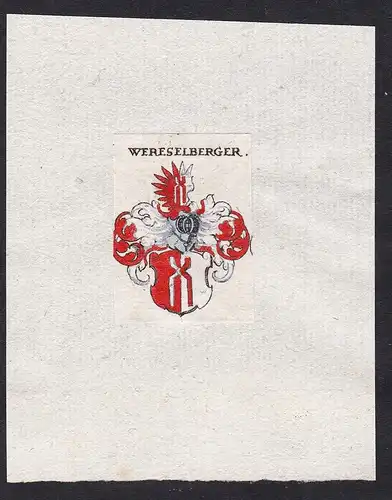 Wereselberger - Wereselberger Wappen Adel coat of arms heraldry Heraldik