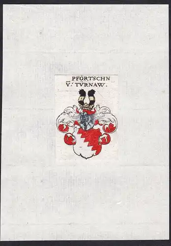 Pförtschn v: Türnau - Pförtschn von Türnau Wappen Adel coat of arms heraldry Heraldik