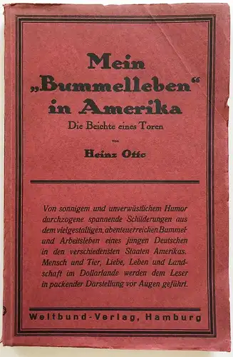 Mein Bummelleben in Amerika. Die Beichte eines Toren.