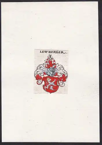 Leuberger - Leuberger Wappen Adel coat of arms heraldry Heraldik