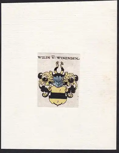 Wilin v: Wineneden - Wilin von Wineneden Wappen Adel coat of arms heraldry Heraldik