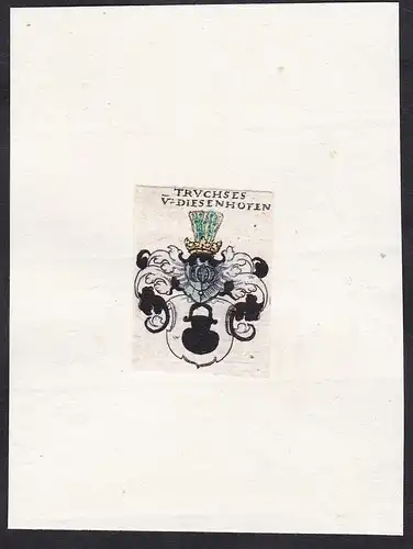 Truchses v: Diesenhofen - Truchses von Diesenhofen Wappen Adel coat of arms heraldry Heraldik