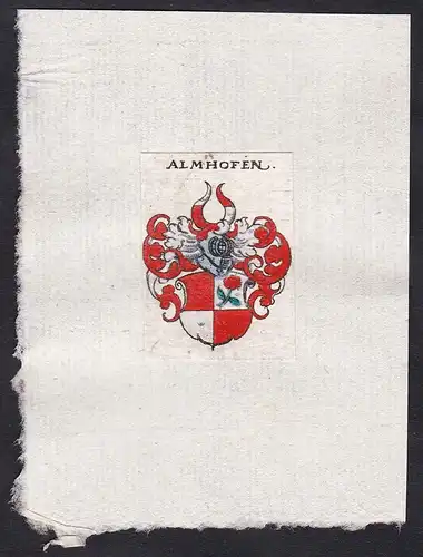 Almhofen - Almhofen Almhof Wappen Adel coat of arms heraldry Heraldik