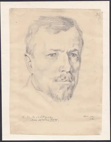 C. M. Schultheiss - Carl Max Schultheiss (1885-1961) Portrait Grafiker