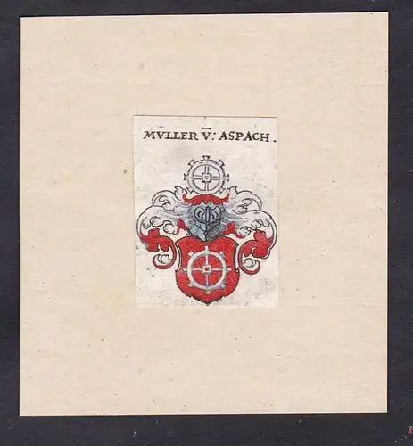 Müller v: Aspach - Müller von Aspach Asbach Wappen Adel coat of arms heraldry Heraldik