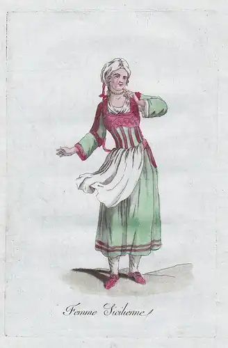 Femme Sicilienne - Sizilien Sicilia Sicily costumes Tracht