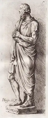 Homerus (Plate 71) - Homer Statue statues sculpture antiquity Antike Altertum