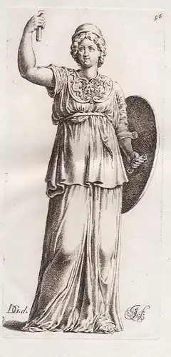 Athena (Plate 96) - Göttin goddess Mythologie mythology Statue statues sculpture antiquity Antike Altertum