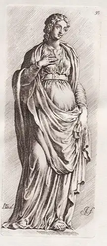 Female figure in Roman dress (Plate 93) - Statue statues sculpture antiquity Antike Altertum