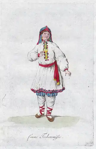 Femme Tscheremise - Mari people Tscheremissen Russia Russland costume Trachten
