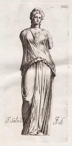 Statue of a draped woman (Plate 100)- Statue statues sculpture antiquity Antike Altertum